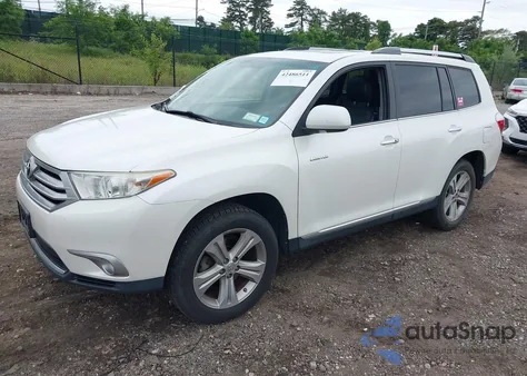2013 Toyota Highlander Limited V6 z USA, uszkodzony, nr VIN 5TDDK3EH9DS266387
